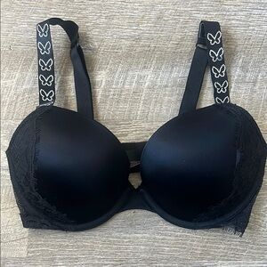 Victoria’s Secret Black Butterly Bedazzled Bra Size 34D